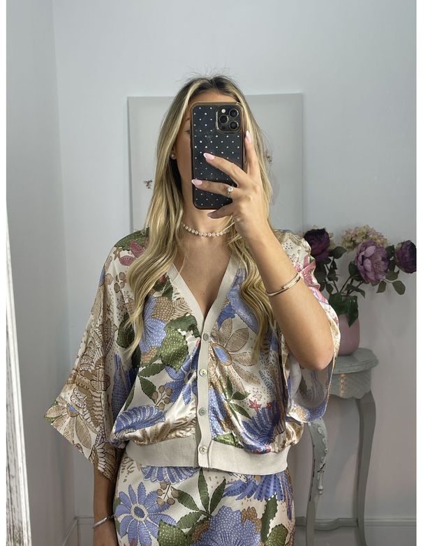 Women's Top With Short Sleeves And Pencil Skirt Set European American Style Print Design_ecoleips.com