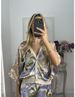 Women's Top With Short Sleeves And Pencil Skirt Set European American Style Print Design_ecoleips.com