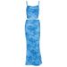New Fashion Printed 2 Piece Set Sexy Spaghetti Strap Backless Bodycon Slim Dress For Women Summer Streetwear Outfits_ecoleips.com