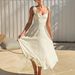Women's Clothing Women's Dress Suspenders Light Yellow Floral Comfortable Fashion Casual Long Skirt_ecoleips.com