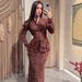 Elegant Slim Fit Maxi Dress For Women Long Sleeved European American Style Retro Spring_ecoleips.com