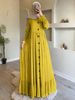 Women's Cotton And Linen Art Retro Casual Loose Large Size Round Neck Ruffle Dress_ecoleips.com