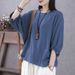 A Retro-Style Women's Garment In Large Size, Designed For Plus-Size Women: Features Short Sleeves That Conceal The Abdom_ecoleips.com