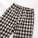 Spring Autumn Women 100% Cotton Sleep Bottoms Female Plus Size Home Pants High Quality Women Casual Plaid Nightwear Pants_ecoleips.com