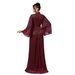Elegant Long Sleeve Sequin Dress For Women - Glittery Off-Shoulder Evening Gown With High Waist & Bodycon Fit (Red, Xs/S/M/L/Xl)_ecoleips.com