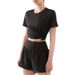 New Waistband Sports Short Sleeved Women's Casual Loose Running Yoga Suit Breathable Fitness T-shirt Cover Up_ecoleips.com