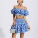 Cross-border Ready-to-ship Style Off-shoulder Short Top + Bodycon Layered Skirt Women's Summer Seaside Vacation_ecoleips.com