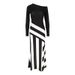 AC719 Creative Spring European And American Style Street Fashion Women's Bodycon Asymmetrical Neck Lantern Dress_ecoleips.com