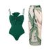 Women's Clothing New Women's Swimsuit Solid Color One Piece Bow Conservative Swimsuit Female_ecoleips.com