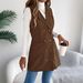 Women's Long Double-Breasted Corduroy Vest Coat With Pockets – Classic Fall/Winter Streetwear In Khaki, Burgundy & Brown_ecoleips.com