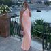 ng2510292 New European And American Women's Fashion Sexy One-shoulder Back-tie French-style Long , Slim-fit Fishtail Seaside_ecoleips.com