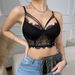 Sexy Lace Eyelash Trim Bra Mesh See Through Underwire Vest Women's Clothing Hot Girl_ecoleips.com