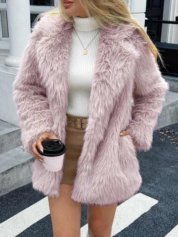Diyun European And American Elegant Fashion Furry Coat Women's Clothing 2025 Autumn Winter Foreign_ecoleips.com