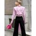 A Versatile Women's Shirt With A Lace-Up And Cinched Waist, A Niche Striped Top For Women In Autumn And Winter_ecoleips.com