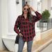 Women's Plaid Button Down Shirt Long Sleeved All Colors And Sizes Available New Spring_ecoleips.com