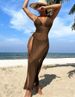 Cross-border European American Hot Girl Solid Color Three-piece Bikini Set, Sexy And Alluring Beach Vacation Casual_ecoleips.com