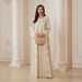 NT11 Women's Elegant round Neck Dress Rhinestone Print Ethnic Jacquard Robe Cross Border Fashion for Ladies_ecoleips.com
