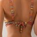 Colorful Striped Bikini Halter Neck Push Up Two Piece Swimsuit Sexy Spa Beachwear Women's Clothing_ecoleips.com