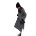 Autumn And Winter Korean Version Hem Slit Striped Long-Sleeved Dress, Hong Kong Style, Loose And Slimming Over The Knee_ecoleips.com