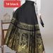 Heavy Embroidery And Gold-woven Horsehair Skirt, Vintage New Chinese Style, Improved Hanfu, Long Skirt For Women,_ecoleips.com