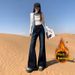 American Retro Style Fleece-lined Flared Jeans For Women, New Autumn And Winter High-waisted Slimming Stretchy Versatile_ecoleips.com