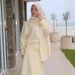 Women's Clothing Pure Color Elegant Gentle Temperament Long Sleeved Tops Long Skirt Comfortable Suit_ecoleips.com