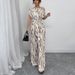 Women's Clothing Striped Vacation Style Oblique Shoulder Strap Jumpsuit Wide Leg Trousers_ecoleips.com