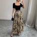 Summer Floral Maxi Dress – Oversized French-Inspired Boho Dress With Elastic Waist (S-Xxl, Lightweight Polyester)_ecoleips.com