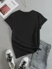 Cute Bear Print T-shirt Short Sleeve Crew Neck Casual Top For Summer & Spring Women's Clothing T Shirt Female Tops Streetwear_ecoleips.com