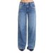 Women's Embroidered Low Rise Jeans High Street Style Trendy Trousers Washed Loose Straight Leg Pants European American Style_ecoleips.com