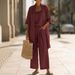 Women's Clothing Straight Leg Three Piece Set Solid Color Summer Travel Vacation Comfortable Casual Style_ecoleips.com