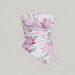 Women's Strapless Drawstring Pleated Slim Fit Top European American Style Niche Design Lily Print Elegant Short_ecoleips.com