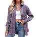 Aria Basics Aria Basics 2024 New Autumn Winter Cross-Border European And American Women's Fashion Casual Loose Plaid Shirt For Girls_ecoleips.com