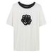 Women's Clothing Sweater For Women Summer New Style Camellia Three Dimensional Towel Embroidered Top Loose Short Sleeved T Shirt_ecoleips.com