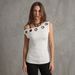 Women's Sleeveless Asymmetrical Hollow out T-Shirt off Shoulder Pleated Solid Color Top_ecoleips.com