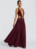 Mozision Hollow Out Deep V Neck Sexy Maxi Dress Women Gown Metal Buckle Sleeveless Backless Thigh High Split Club Party Dresses_ecoleips.com
