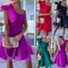 Women's Clothing New Women's One Shoulder Sleeveless Mesh Splicing Large Swing Dress Skirt_ecoleips.com
