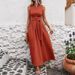 Women's Sleeveless Tie-Waist Dress - Breathable Cotton Blend Shift Dress In 8 Colors (Navy, Black, Sage Green, More)_ecoleips.com