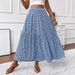 Women's Clothing Small Floral Three Layer Splicing Long Skirt High End Women's A Line Skirt_ecoleips.com