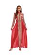 Verve Zhiyi Duoduo New Chiffon Small Stand Collar Dress Lace Long Sleeve Set Two-Piece 0952_ecoleips.com