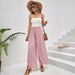 European And American Women's Fashion 2026 Summer New Trendy Versatile Floral Side-Slit Wide-Leg Skirt_ecoleips.com