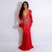 new product fashion fashion sexy deep V-neck host hot diamond long dress long group women_ecoleips.com