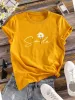 Flower & Letter Print Crew Neck T-Shirt Casual Short Sleeve T-Shirt For Summer Women's Clothing Comfortable Soft Creative Tops_ecoleips.com