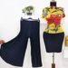 Women's Clothing Fashionable Royal Sister Suit Women's Summer High-end Printed Top Loose Pleated Wide-leg Trousers_ecoleips.com