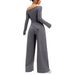 Women's Clothing Two Piece Suit For Women Autumn New Style Fashion Casual Straight Pants Temperament Loose One Line Collar Pit Strip Knit_ecoleips.com