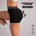 Women's Clothing Letter Woven Bag Shorts Waist Hip Wrapped Yoga Shorts Running Fitness Three Quarter Pants_ecoleips.com