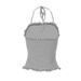 AD498 European And American Cross-border New Foreign Trade Sexy Backless Tube Slimming Fashion Buttoned Ruffled Halter_ecoleips.com