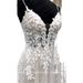 Women's Clothing Bridal Light Wedding Dress V Neck Sling Main Wedding Dress Lace Heavy Work Dress Female_ecoleips.com