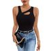 New European And American Style Women's Slim Hollow Out Sleeveless Vest In Stock Short Sleeve Wholesale Wearable Fashion_ecoleips.com
