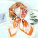 Women's Thin Printed Silk Scarf 70cm Satin Small Square Casual Headscarf For Fashionable Muslim Accessories_ecoleips.com